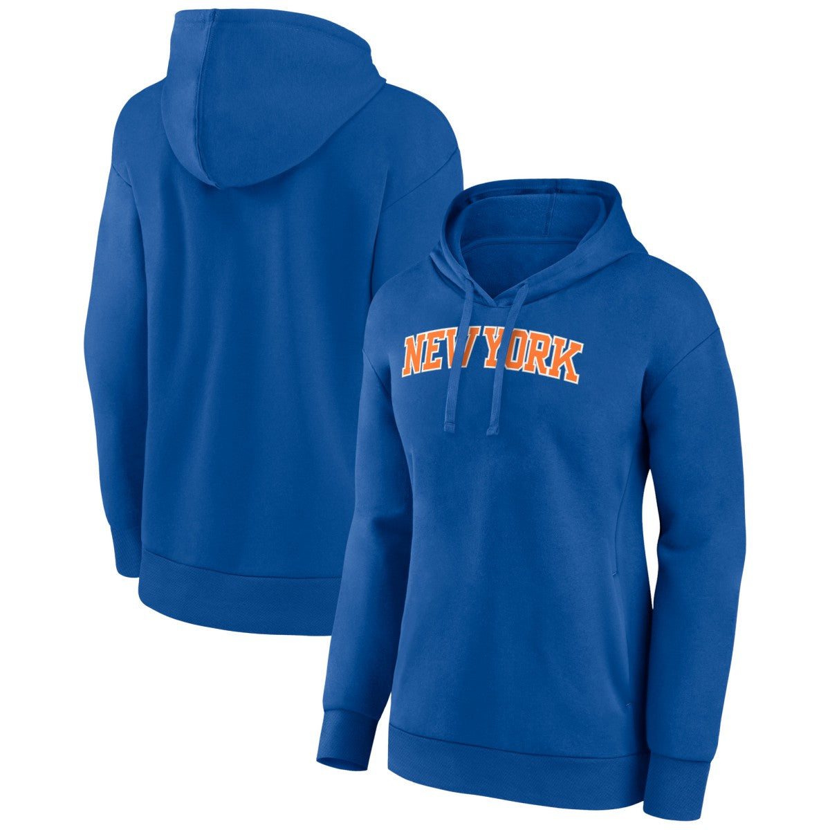 New York Knicks Women's Wordmark Alt Pullover Hoodie Royal - NBA