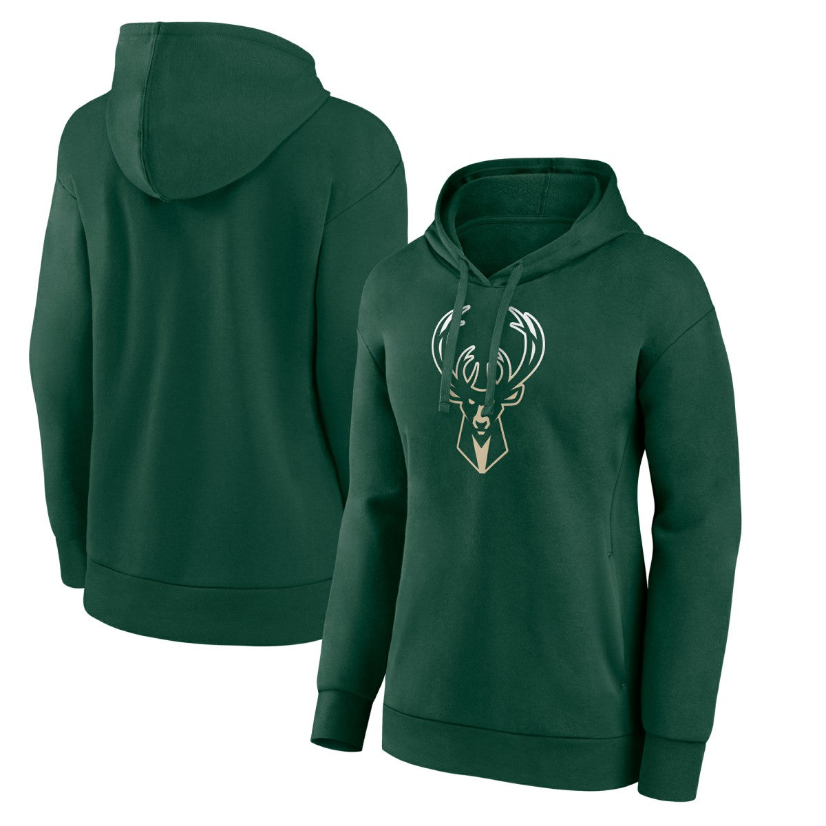 Milwaukee Bucks Women's Gradient Logo Pullover Hoodie Hunter Green - NBA