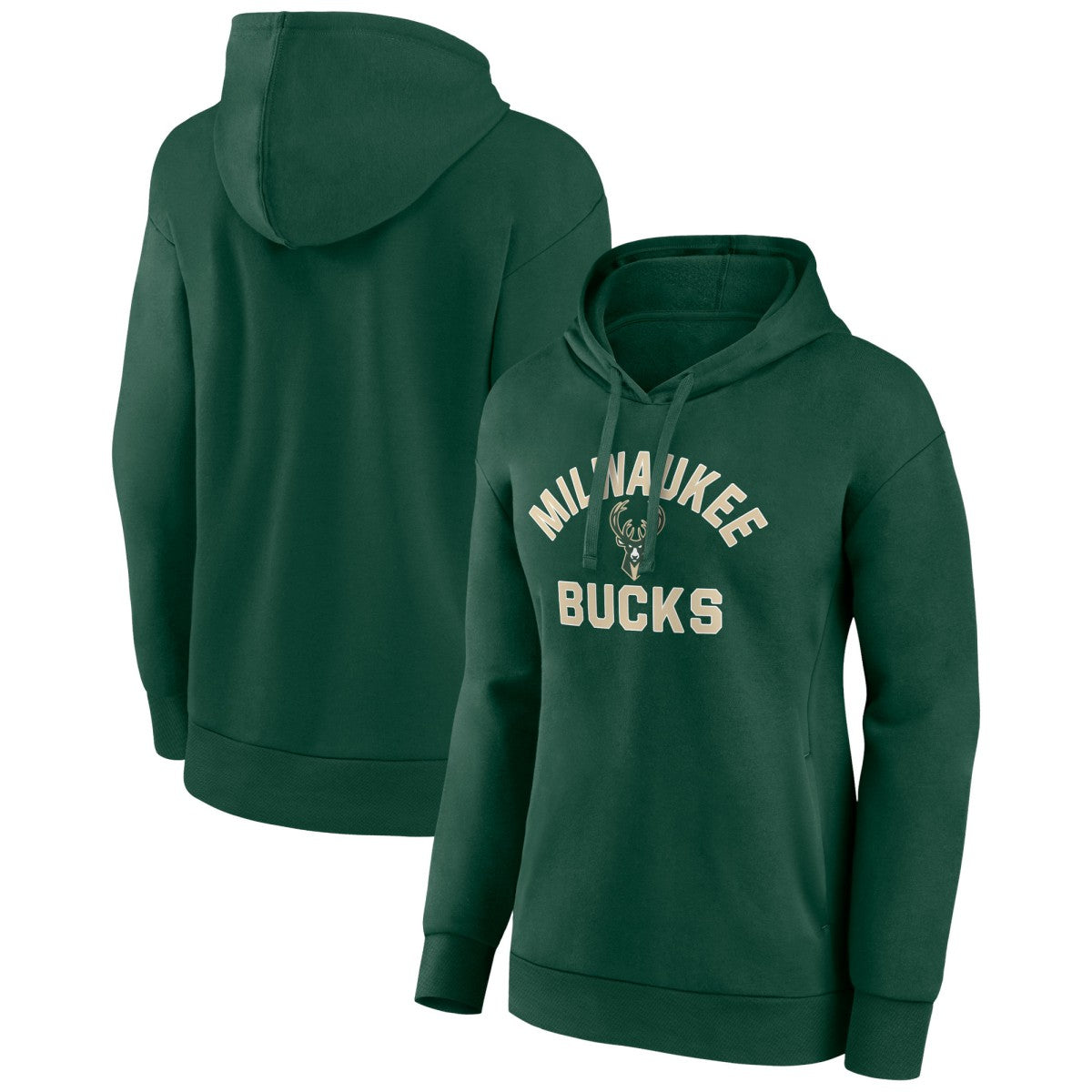Milwaukee Bucks Women's Overtime Pullover Hoodie Hunter Green - NBA