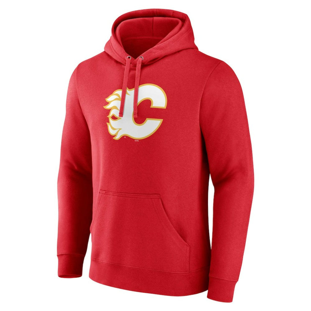 Calgary Flames Fanatics Primary Team Logo Pullover Hoodie - Red - NHL