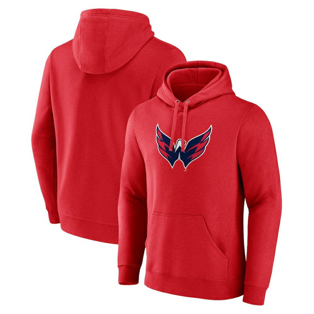Washington Capitals Fanatics Primary Logo Pullover Hoodie - Red - NHL