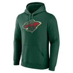 Minnesota Wild Fanatics Primary Logo Pullover Hoodie - Green - NHL