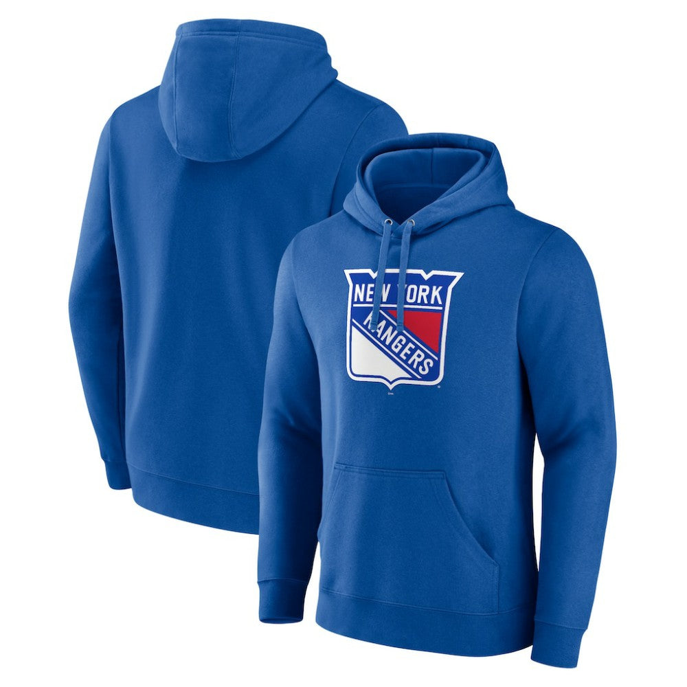 New York Rangers Fanatics Primary Logo Pullover Hoodie - Blue - NHL