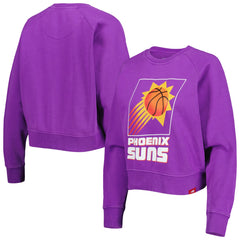 Phoenix Suns Sportiqe Women's Hardwood Classics Ashlyn Raglan Pullover Sweatshirt Purple - NBA
