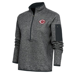 Cincinnati Reds Antigua Women's Logo Fortune Quarter-Zip Pullover Jacket - MLB