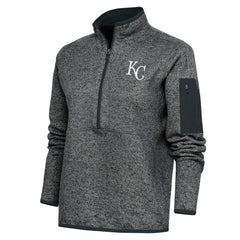 Kansas City Royals Antigua Women's Logo Fortune Quarter-Zip Pullover Jacket - MLB