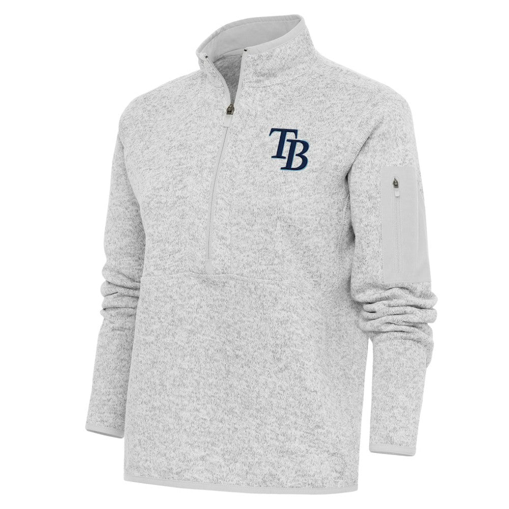 Tampa Bay Rays Antigua Women's Logo Fortune Quarter-Zip Pullover Jacket - MLB