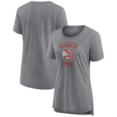 Atlanta Hawks Women's Heritage Tri-Blend T-Shirt Heather Gray - NBA