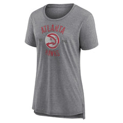 Atlanta Hawks Women's Heritage Tri-Blend T-Shirt Heather Gray - NBA