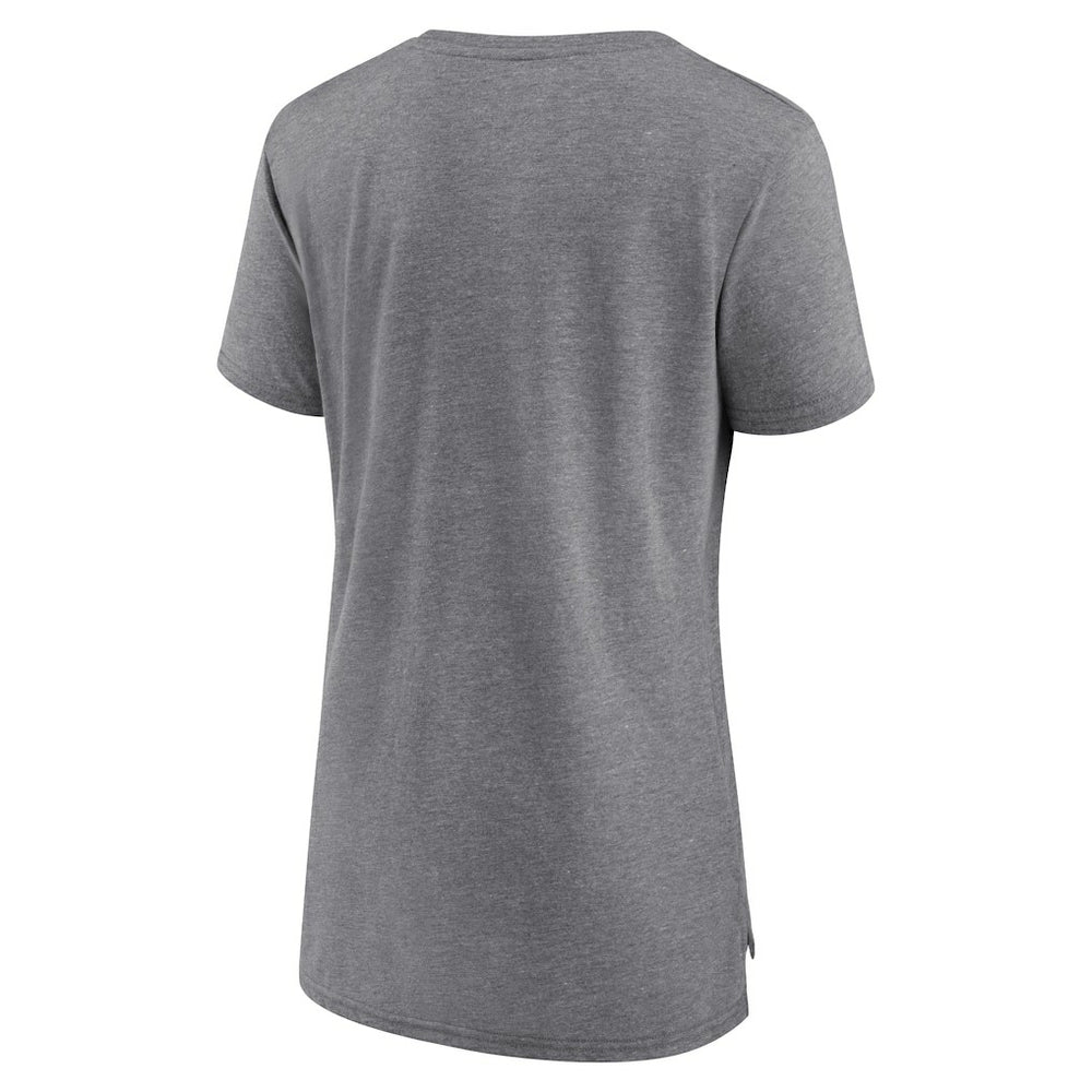 Denver Nuggets Women's Heritage Tri-Blend T-Shirt Heather Gray - NBA