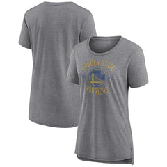 Golden State Warriors Women's Heritage Tri-Blend T-Shirt Heather Gray - NBA