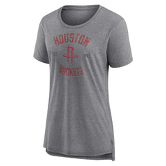 Houston Rockets Women's Heritage Tri-Blend T-Shirt Heather Gray - NBA