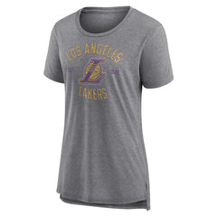 Los Angeles Lakers Women's Heritage Tri-Blend T-Shirt Heather Gray - NBA