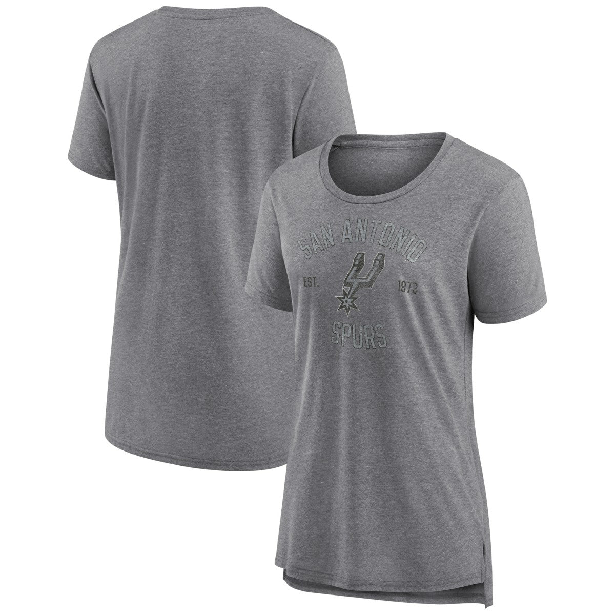 San Antonio Spurs Women's Heritage Tri-Blend T-Shirt Heather Gray - NBA