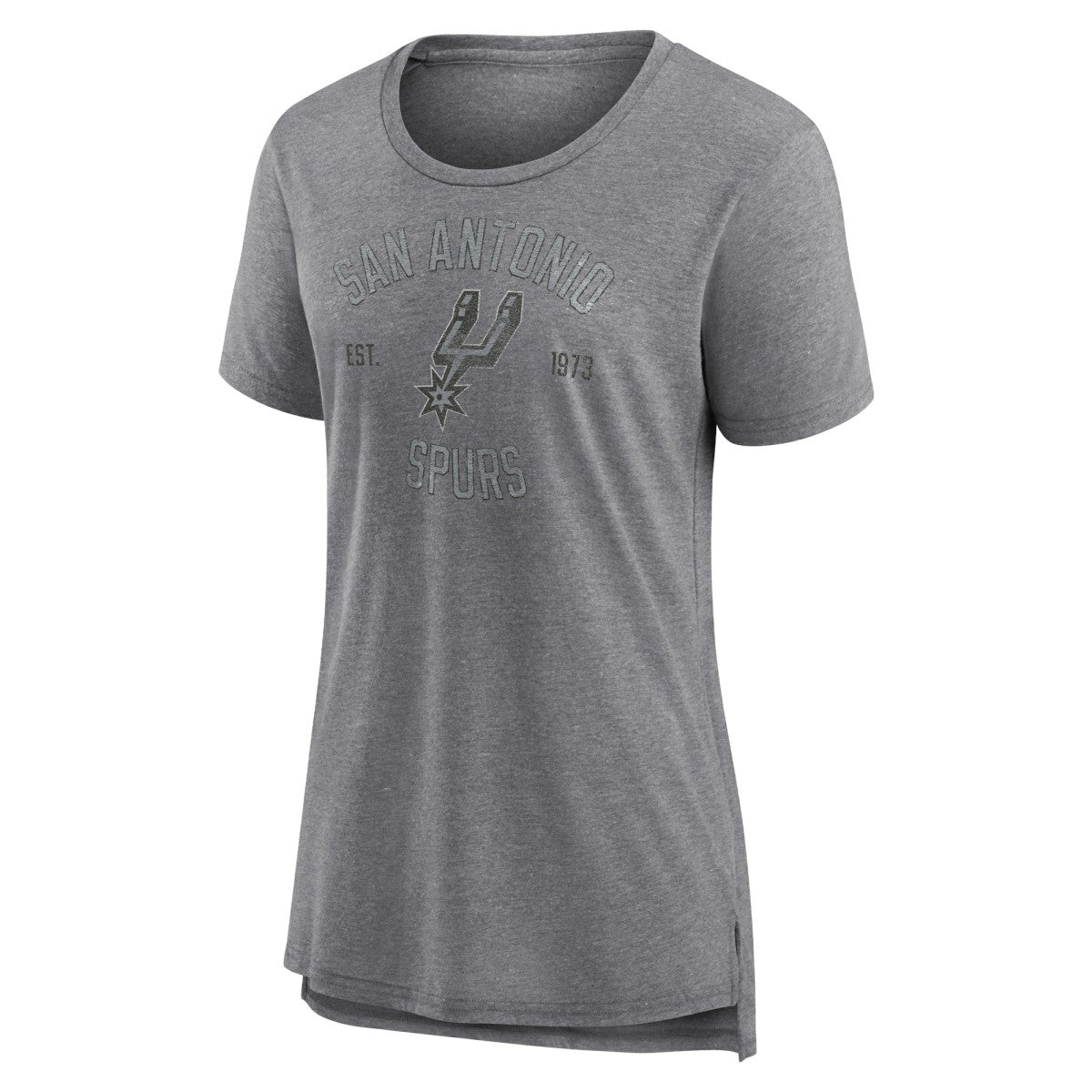 San Antonio Spurs Women's Heritage Tri-Blend T-Shirt Heather Gray - NBA