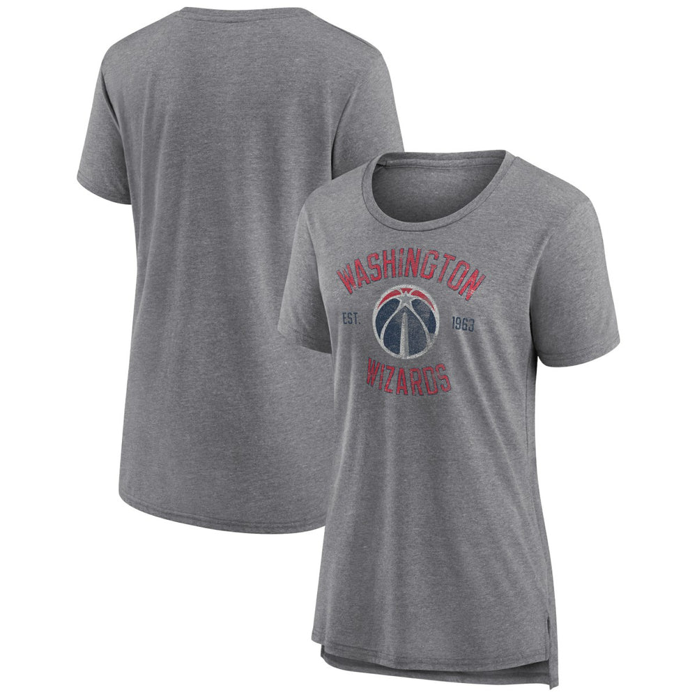 Washington Wizards Women's Heritage Tri-Blend T-Shirt Heather Gray - NBA