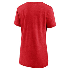 Atlanta Hawks Women's Heritage Tri-Blend T-Shirt Heather Red - NBA