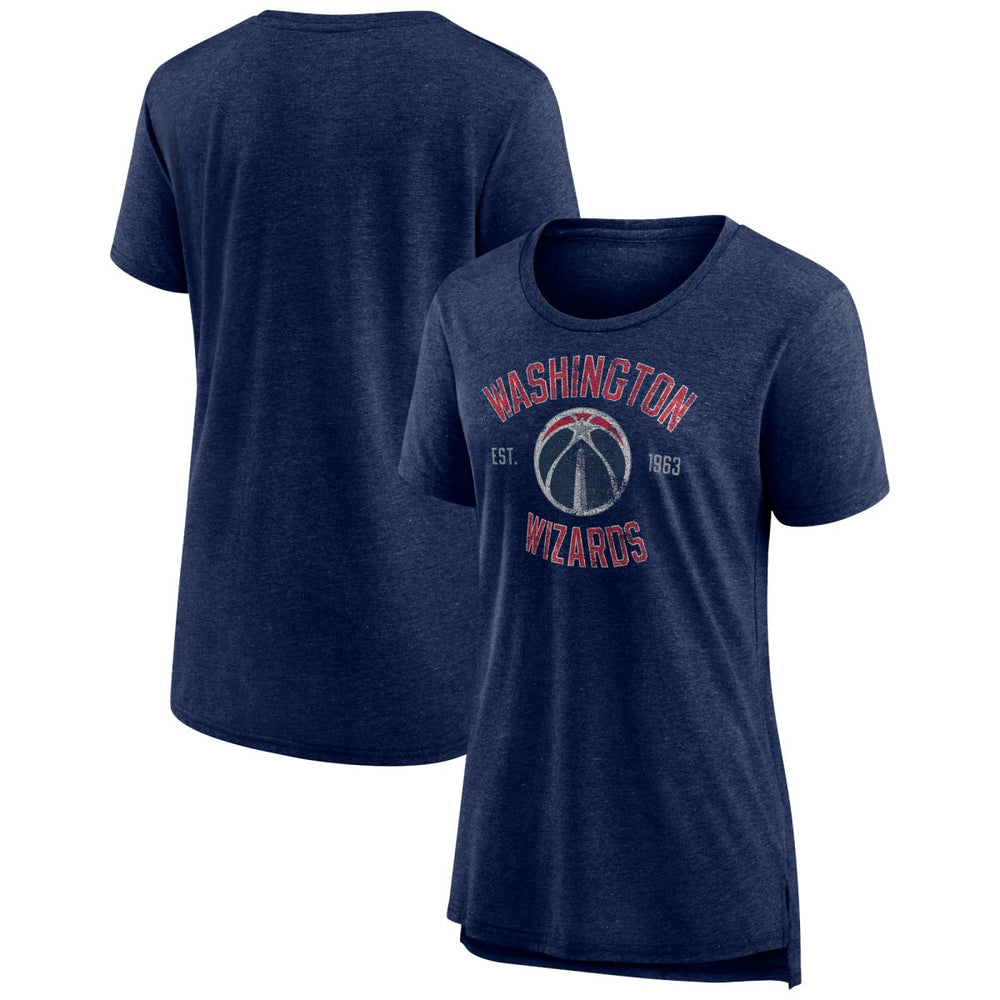Washington Wizards Women's Heritage Tri-Blend T-Shirt Heather Navy - NBA