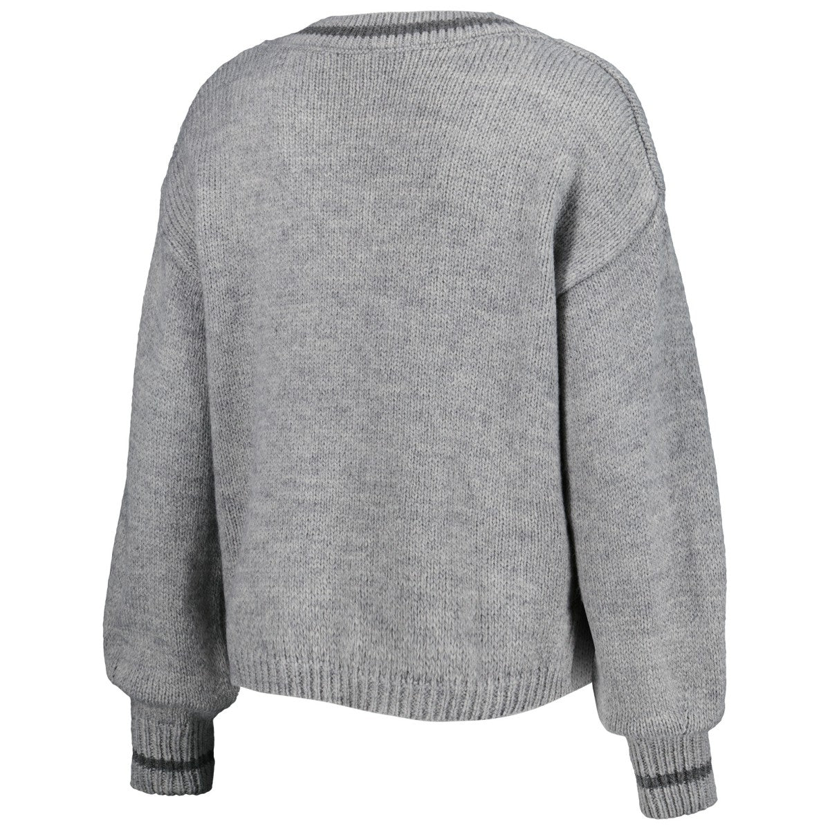 Los Angeles Lakers Lusso Women's Scarletts Lantern Sleeve Tri-Blend V-Neck Pullover Sweater Gray - NBA