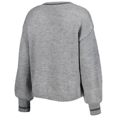 Los Angeles Lakers Lusso Women's Scarletts Lantern Sleeve Tri-Blend V-Neck Pullover Sweater Gray - NBA