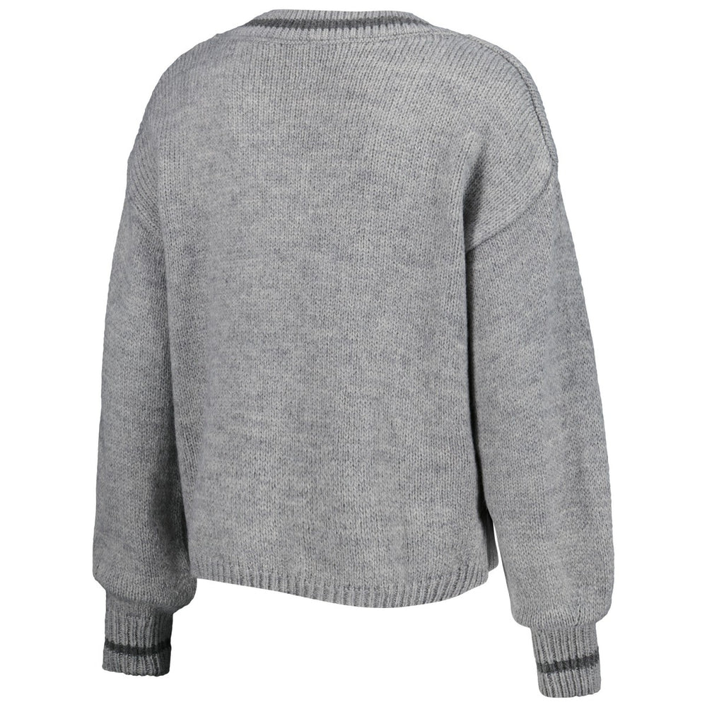 Phoenix Suns Lusso Women's Scarletts Lantern Sleeve Tri-Blend V-Neck Pullover Sweater Gray - NBA