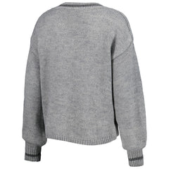 Phoenix Suns Lusso Women's Scarletts Lantern Sleeve Tri-Blend V-Neck Pullover Sweater Gray - NBA