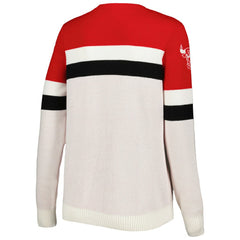 Chicago Bulls Lusso Women's Dominique Pullover Sweater Red/Cream - NBA