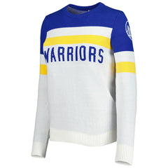 Golden State Warriors Lusso Women's Dominique Pullover Sweater Royal/Cream - NBA