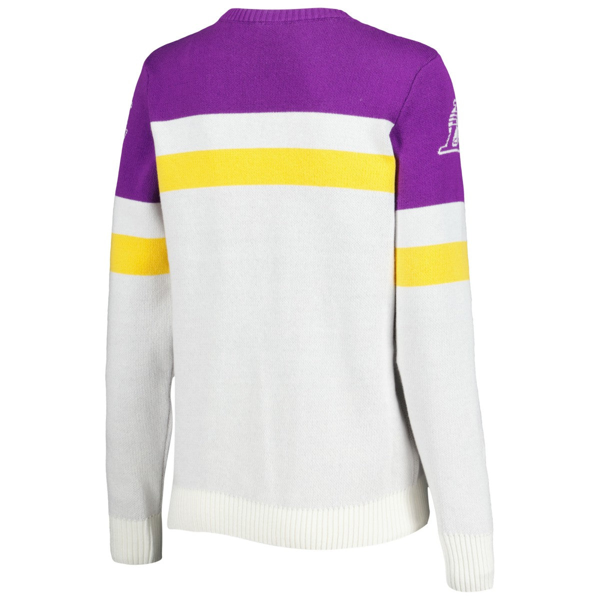 Los Angeles Lakers Lusso Women's Dominique Pullover Sweater Purple/Cream - NBA