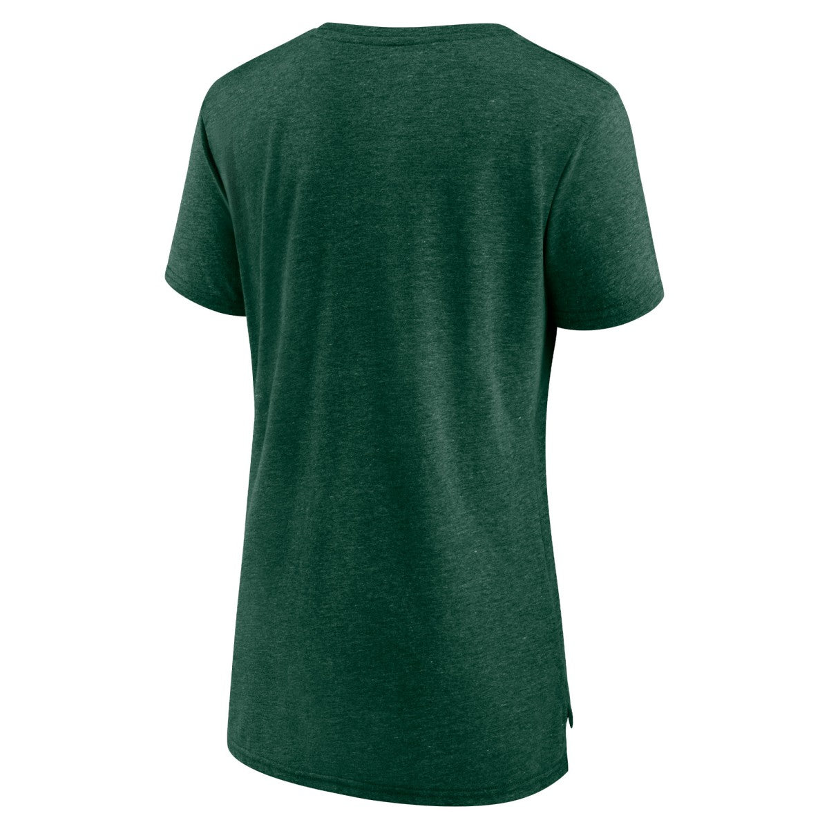 Milwaukee Bucks Women's Distressed Logo Tri-Blend T-Shirt Heather Hunter Green - NBA