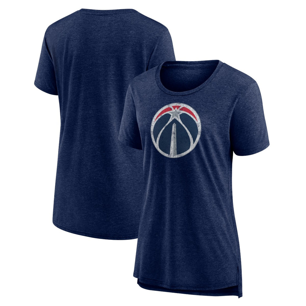 Washington Wizards Women's Distressed Logo Tri-Blend T-Shirt Heather Navy - NBA