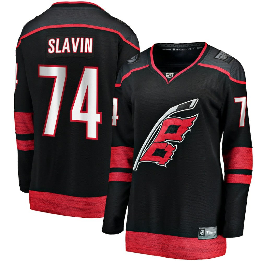 Jaccob Slavin Carolina Hurricanes Fanatics Women's Home Breakaway Player Jersey - Black - NHL
