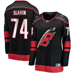 Jaccob Slavin Carolina Hurricanes Fanatics Women's Home Breakaway Player Jersey - Black - NHL