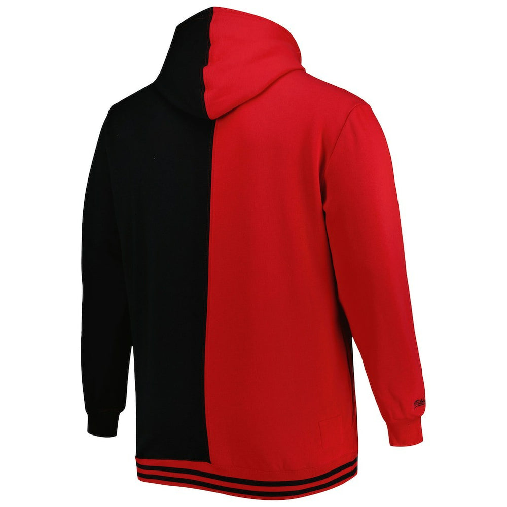 Atlanta Hawks Hardwood Classics Big & Tall Hardwood Classics Split Pullover Hoodie Red/Black - NBA
