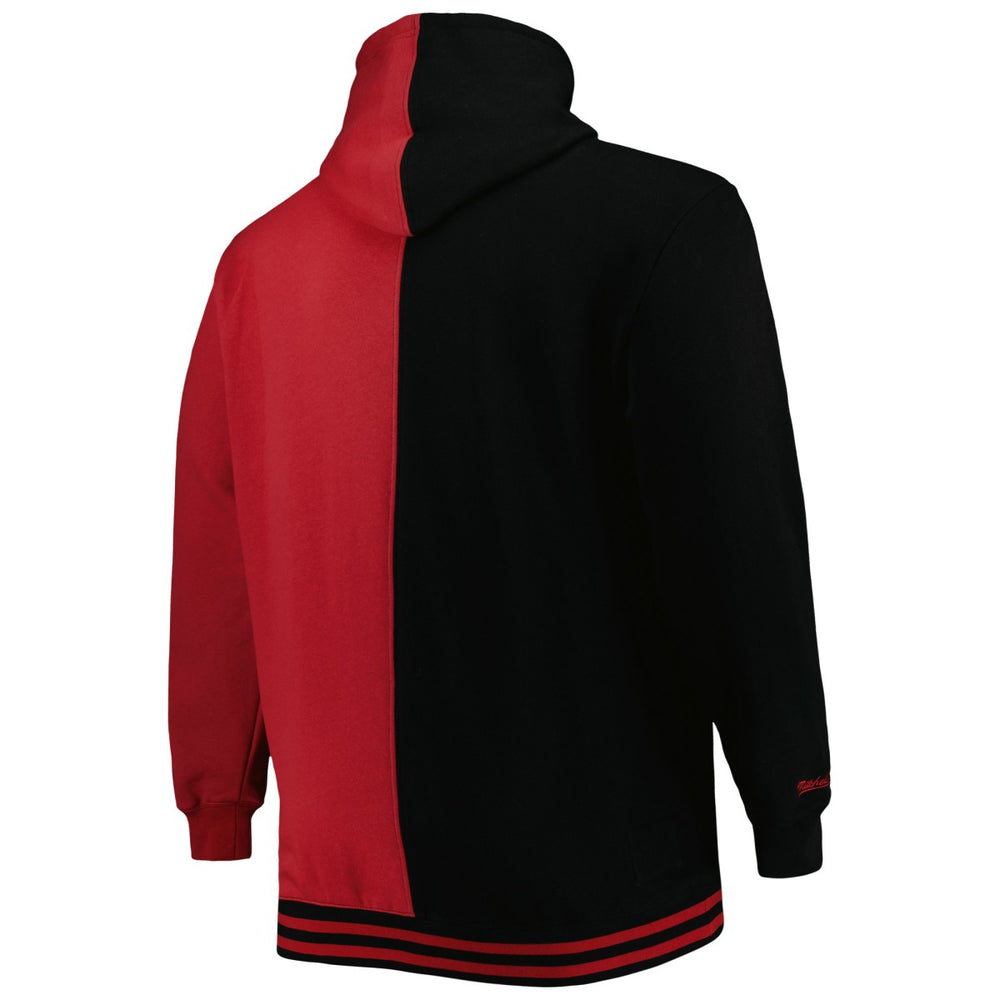 Miami Heat Hardwood Classics Big & Tall Hardwood Classics Split Pullover Hoodie Black/Red - NBA