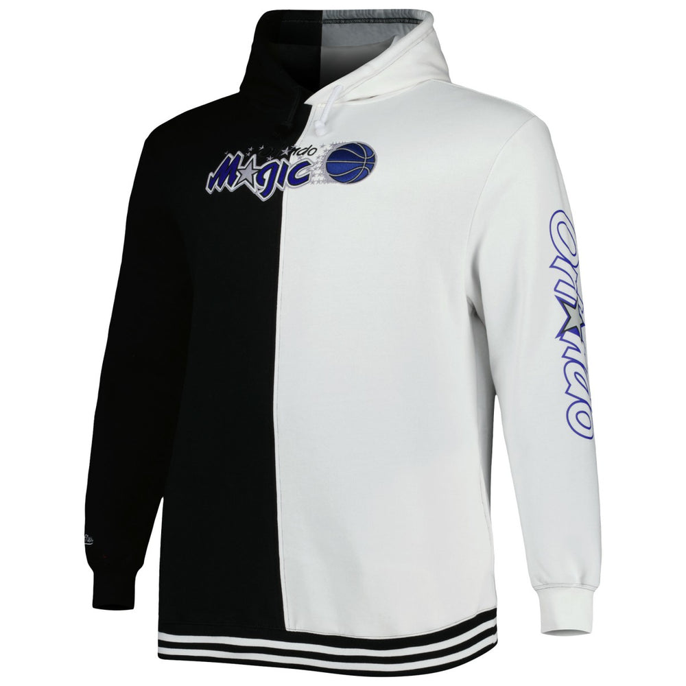 Orlando Magic Hardwood Classics Big & Tall Hardwood Classics Split Pullover Hoodie Black/White - NBA