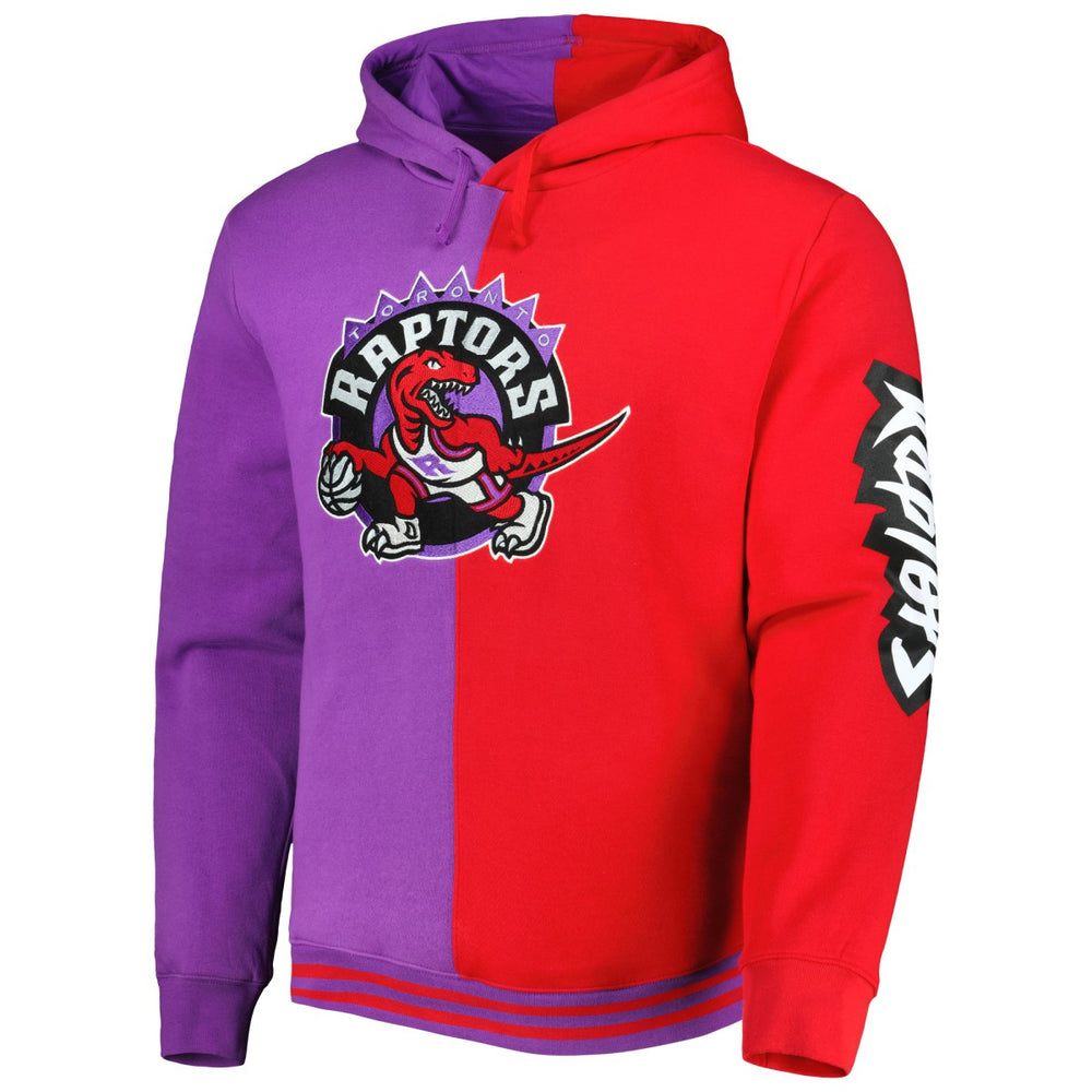 Toronto Raptors Big & Tall Hardwood Classics Split Pullover Hoodie Purple/Red - NBA