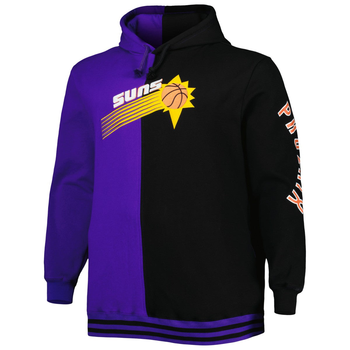 Phoenix Suns Big & Tall Hardwood Classics Split Pullover Hoodie Purple/Black - NBA