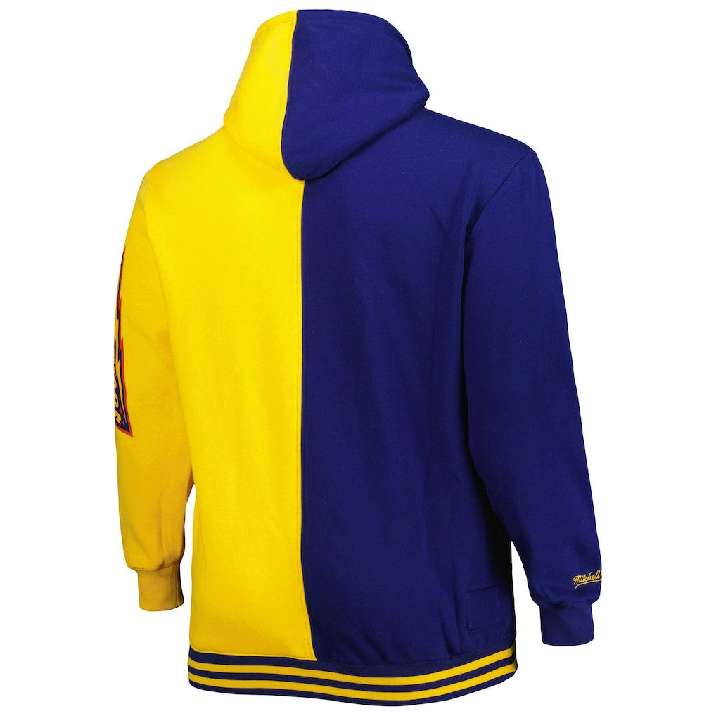 Golden State Warriors Big & Tall Hardwood Classics Split Pullover Hoodie Navy/Gold - NBA