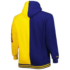 Golden State Warriors Big & Tall Hardwood Classics Split Pullover Hoodie Navy/Gold - NBA
