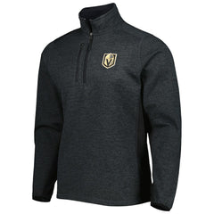 Vegas Golden Knights Antigua Course Quarter-Zip Jacket - Heathered Black - NHL