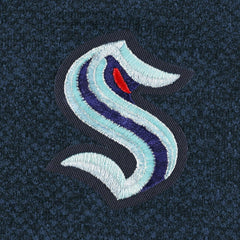 Seattle Kraken Antigua Course Quarter-Zip Jacket - Heathered Deep Sea Blue - NHL
