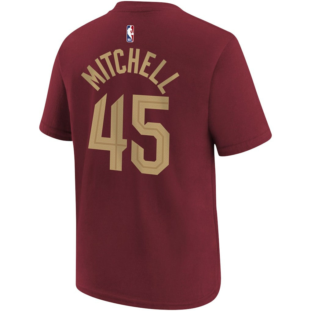 Donovan Mitchell Cleveland Cavaliers Youth Icon Edition Name & Number T-Shirt Wine - NBA
