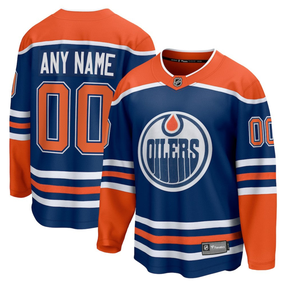 Edmonton Oilers Fanatics Home Breakaway Custom Jersey - Royal - NHL