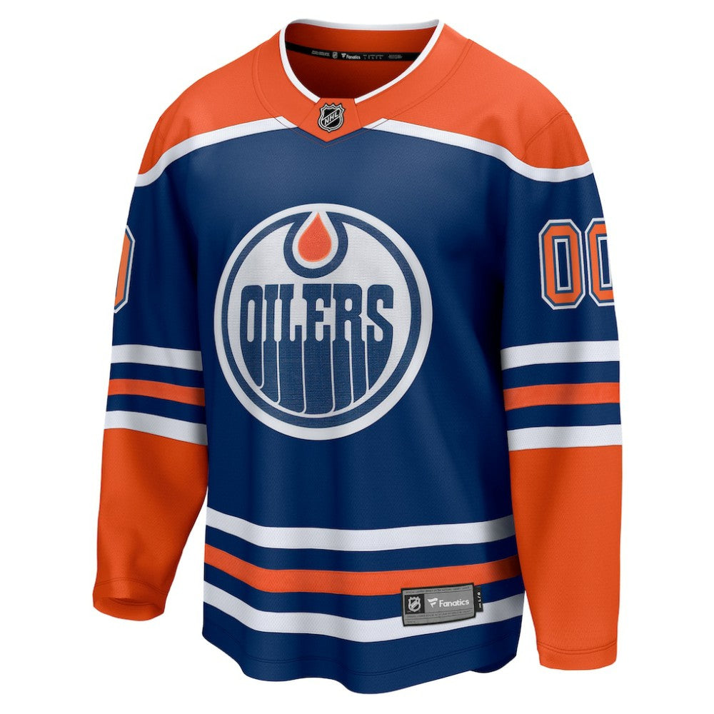 Edmonton Oilers Fanatics Home Breakaway Custom Jersey - Royal - NHL