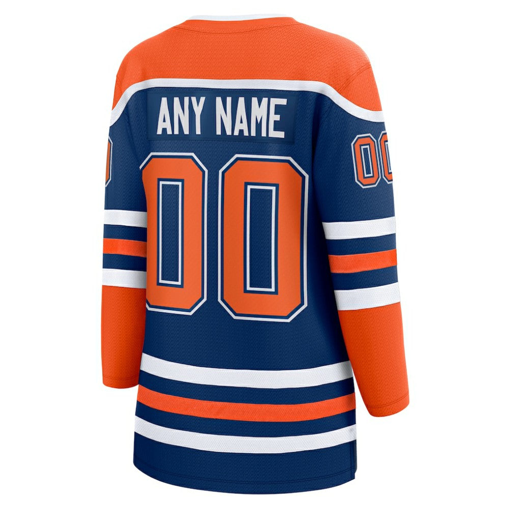 Edmonton Oilers Fanatics Women's Home Breakaway Custom Jersey - Royal - NHL