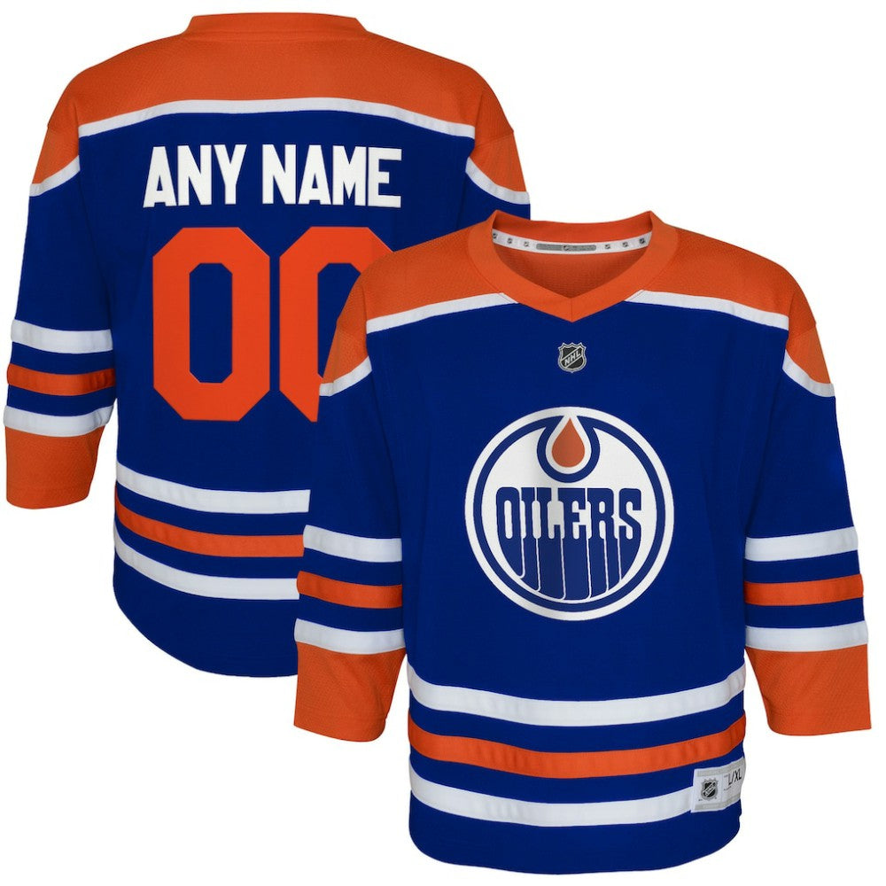 Edmonton Oilers Youth Home Replica Custom Jersey - Royal - NHL