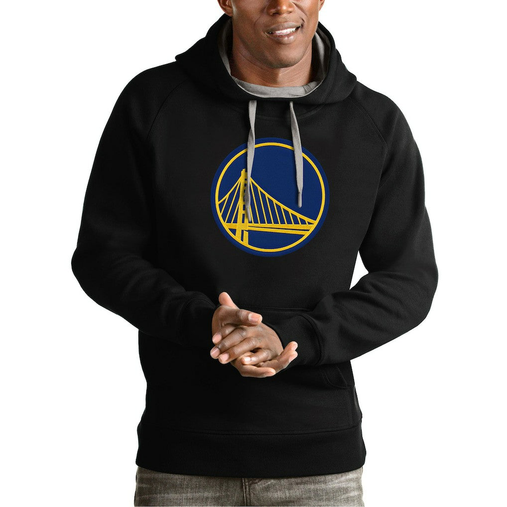 Golden State Warriors Antigua Team Logo Victory Pullover Hoodie Black - NBA