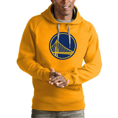 Golden State Warriors Antigua Team Logo Victory Pullover Hoodie Gold - NBA