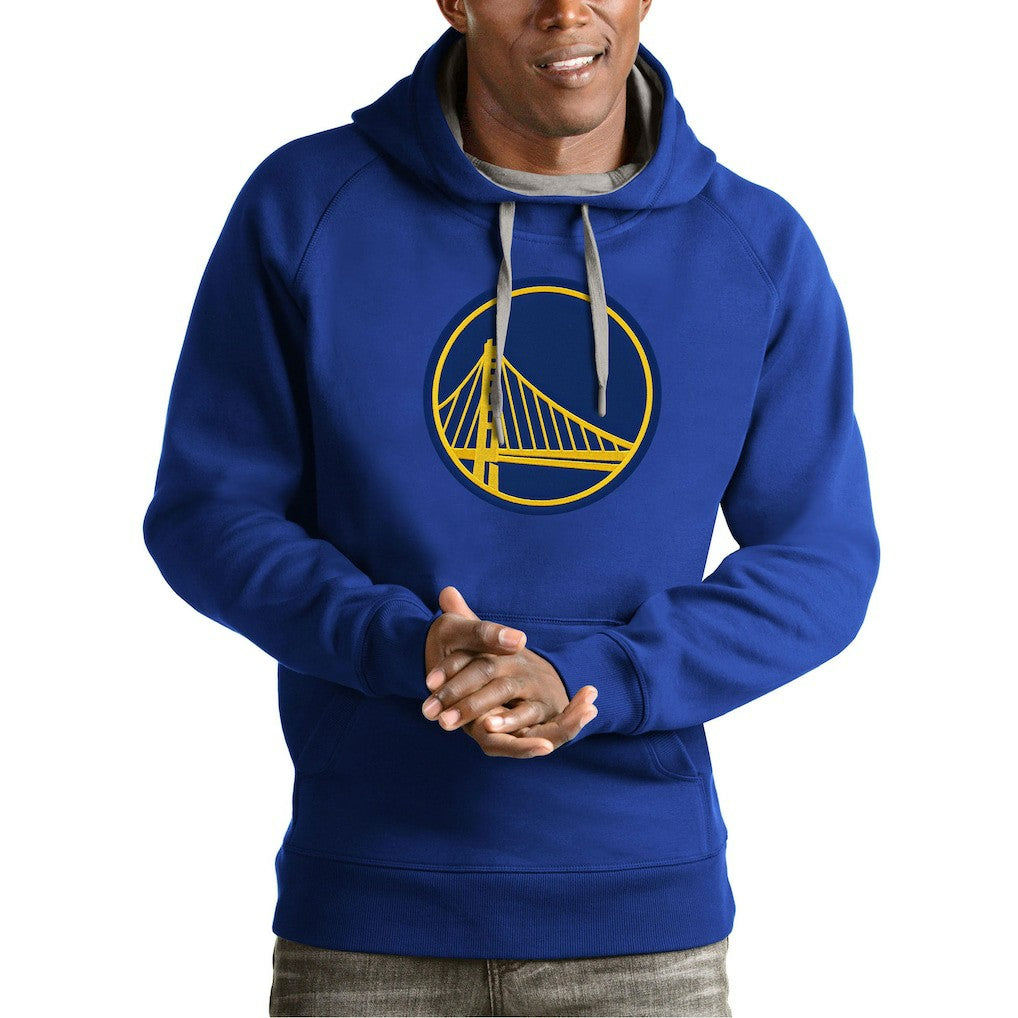 Golden State Warriors Antigua Team Logo Victory Pullover Hoodie Royal - NBA